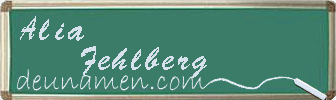 Alia Fehlberg Visitenkarte